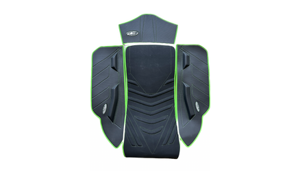JETTRIM 4 PIECE MAT SET INCL. ERGO KICKERS AND FRONT HUMP SXR1500 Black/Green Stitch