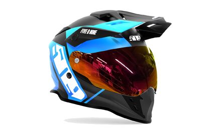 Delta R3L mootorkelgu kiiver, soojendusega visiiriga ECE - GT Cyan