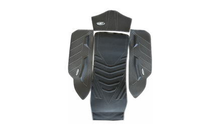 JETTRIM 4 PIECE MAT SET INCL. ERGO KICKERS AND FRONT HUMP SXR1500 Black/White Stitch