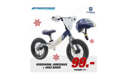 Husqvarna Training bike laste jooksuratas + Uvex kiiver