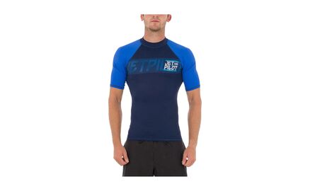 JETPILOT CORP S/S RASHGUARD BLUE