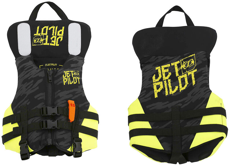 Jetpilot Cause Kids ISO 100N Neo Vest must/kollane